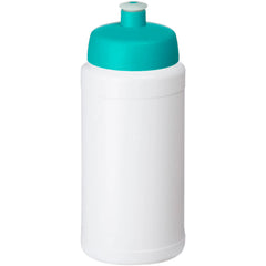 Baseline drinkfles 500 ml met sportdeksel - Wit met turquoise dop