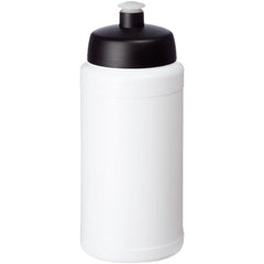 Baseline drinkfles 500 ml met sportdeksel - Wit met zwarte dop