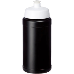 Baseline drinkfles 500 ml met witte sportdop, Zwart - 20210688