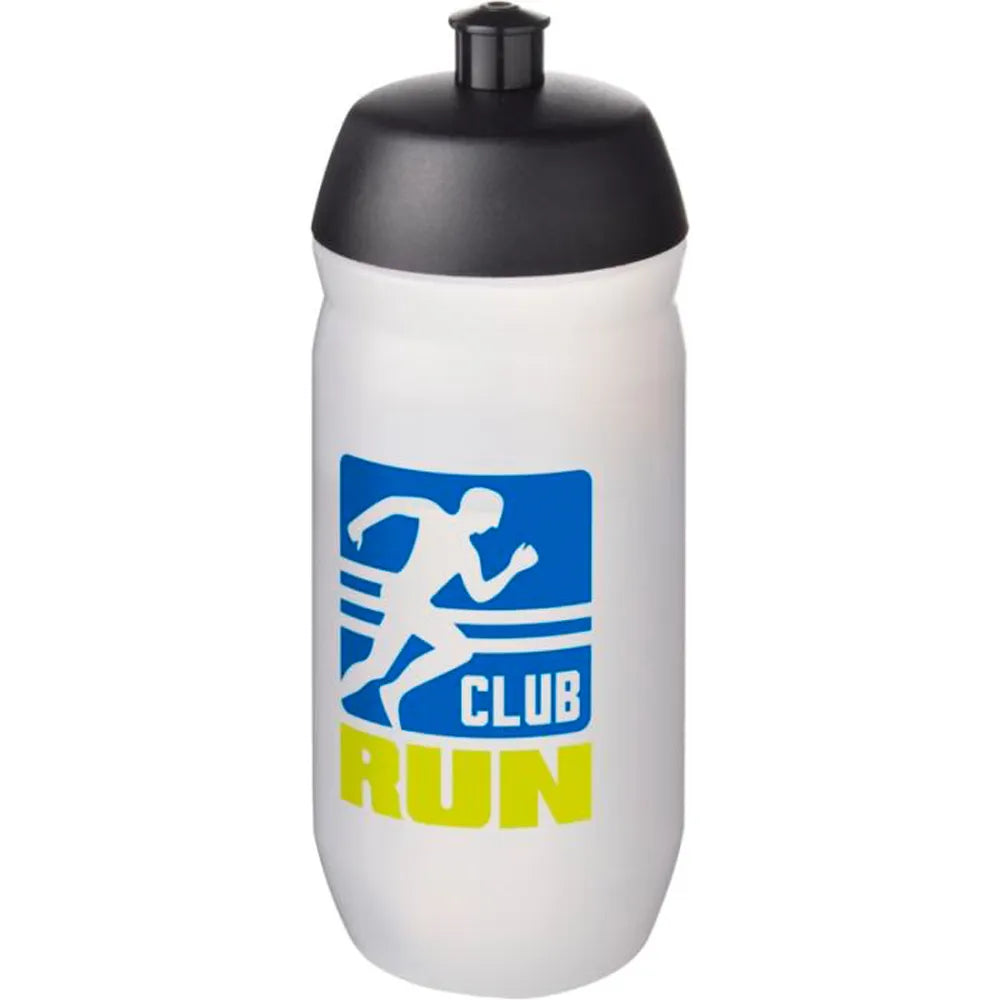 HydroFlex knijpfles 500 ml voor sport - Transparant met Zwarte dop