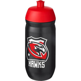 HydroFlex knijpfles 500 ml voor sport - Zwart met rode dop