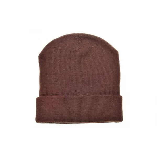 Unisex acryl beanie muts, Bruin - 211450