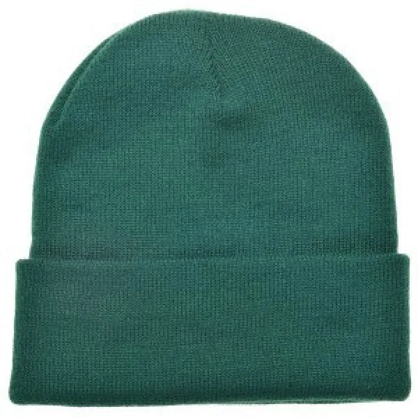Unisex acryl beanie muts, Flessengroen - 211450