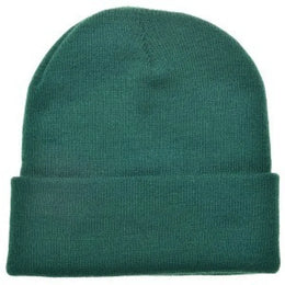 Unisex acryl beanie muts, Flessengroen - 211450