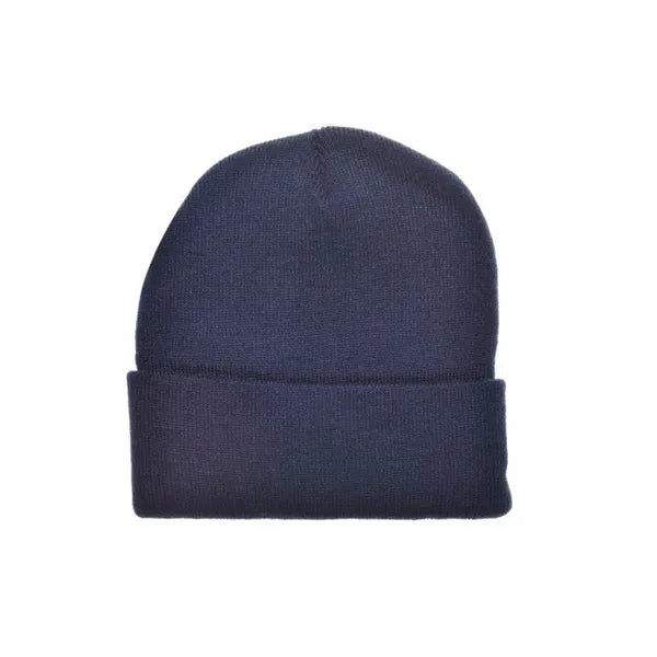 Unisex acryl beanie muts, Marineblauw - 211450