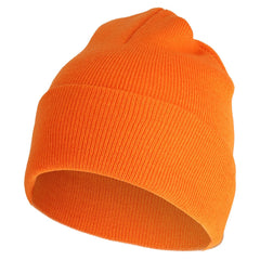 Unisex Acryl Beanie Muts - Oranje