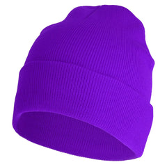 Unisex Acryl Beanie Muts - Paars