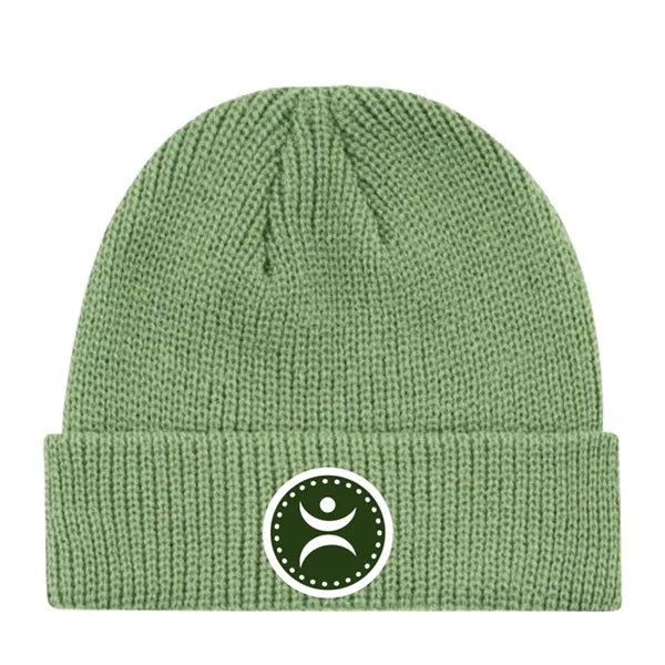 muts fisher hat grof gebreid groen met logo 211459