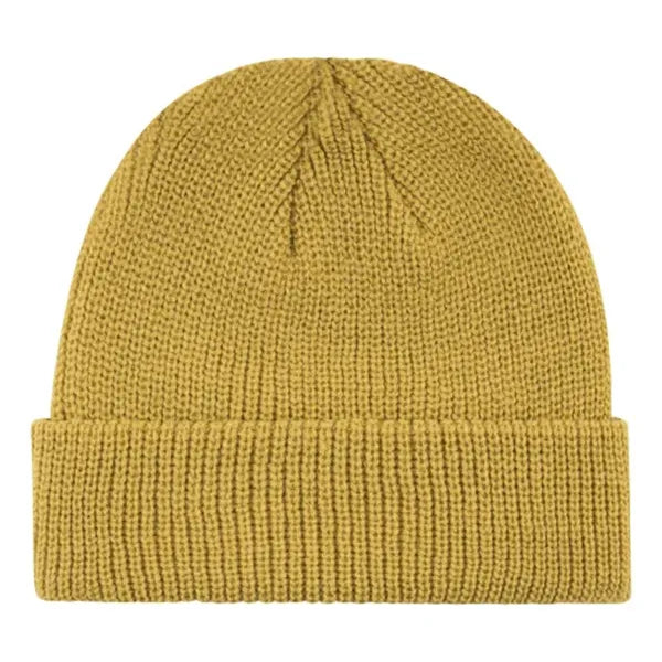 muts fisher hat grof gebreid mustard 211459