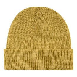 muts fisher hat grof gebreid mustard 211459