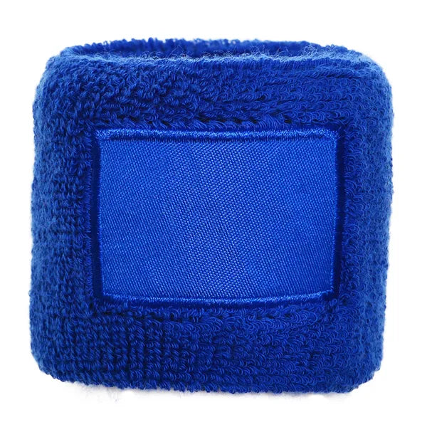 zweetbandje met label kobaltblauw 211520