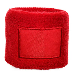 Zweetbandje met label, Rood - 211520