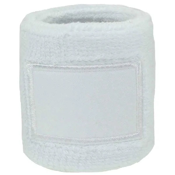 zweetbandje met label wit 211520