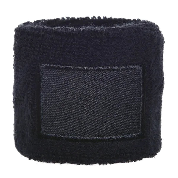 zweetbandje met label zwart 211520