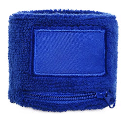 Polsband met Ritsvakje en Label - Blauw