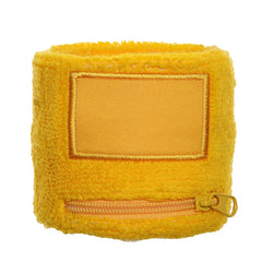 Polsband met Ritsvakje en Label - Geel