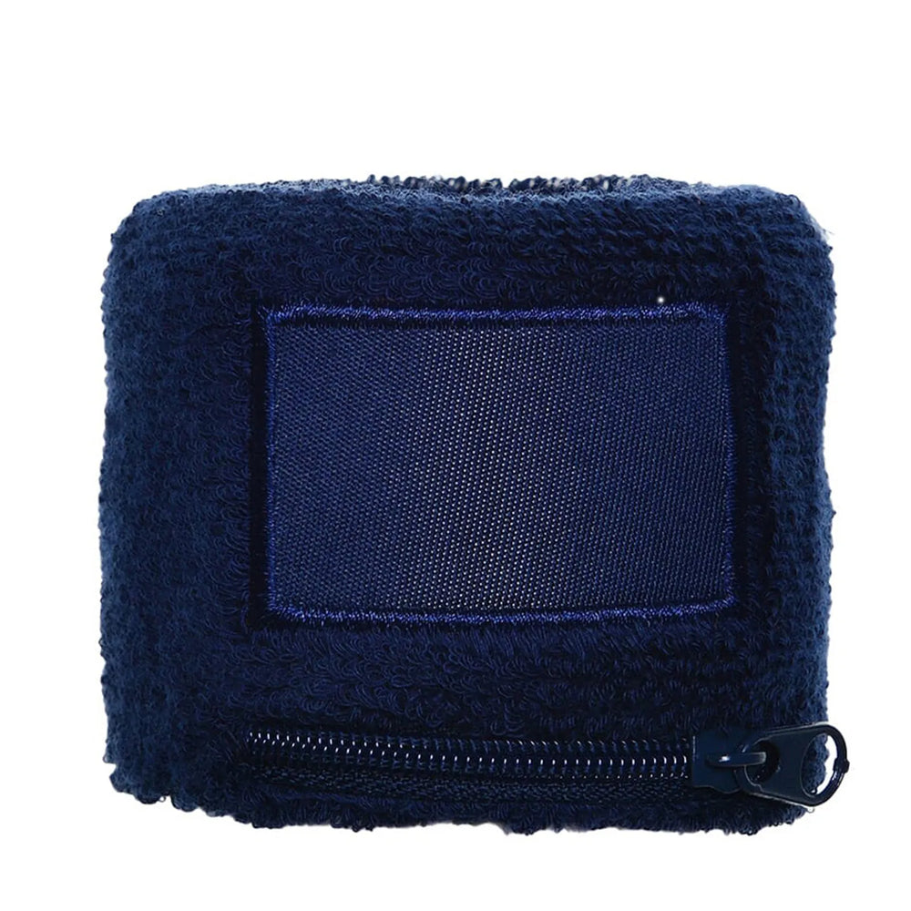 Polsband met ritsvakje en label, Marineblauw - 211521