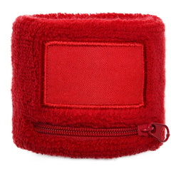 Polsband met Ritsvakje en Label - Rood