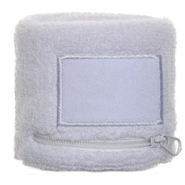 polsband met ritsvakje en label wit 211521