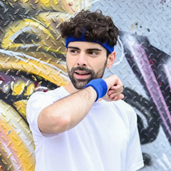 Zweetband Hoofdband – Comfortabel, Bedrukbaar – Blauw