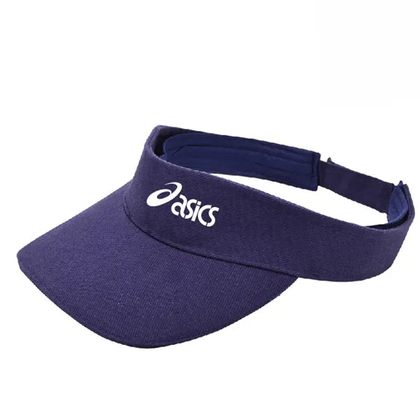 zonneklep brushed blauw met logo 211810