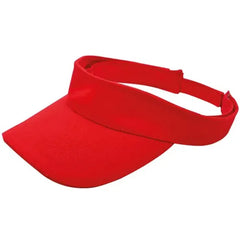Zonneklep van Geborsteld Katoen | Rood