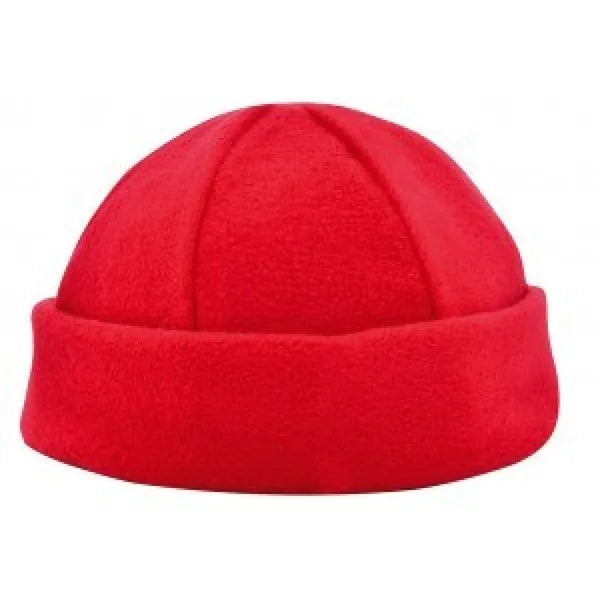Warme fleece muts met 6 panelen, Rood - 211874