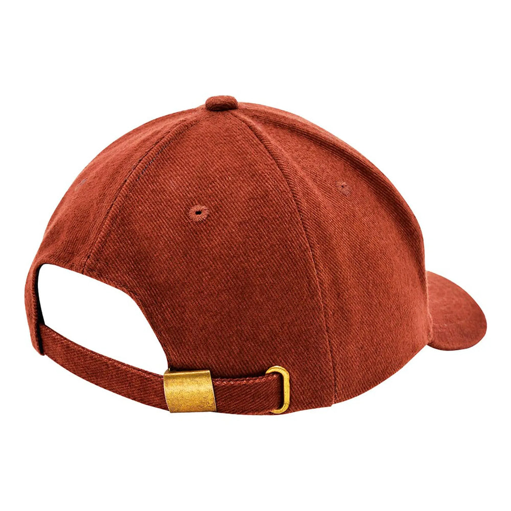 heavy brushed cap katoen verstelbaar bruin achterkant 211926
