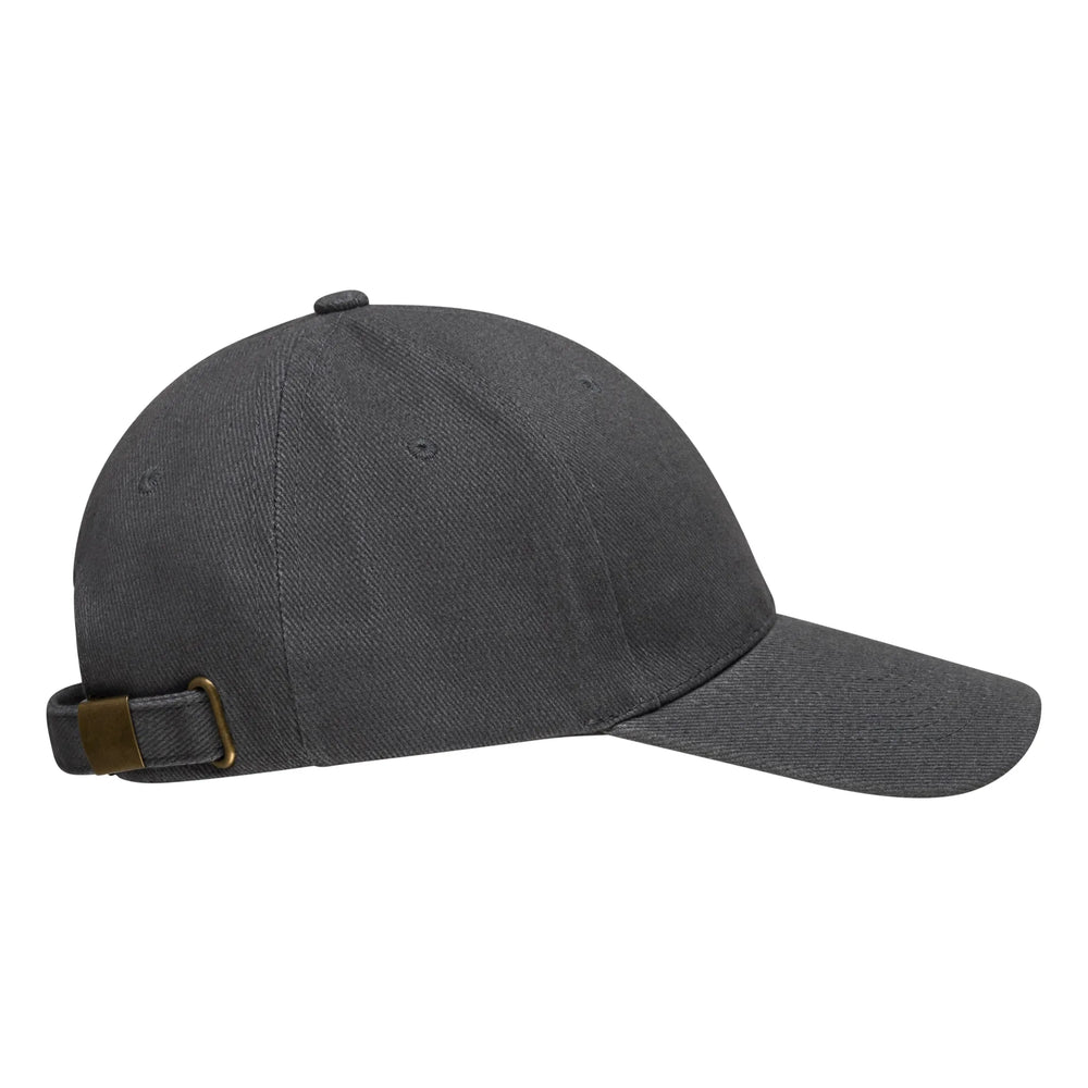 heavy brushed cap katoen verstelbaar grijs 211926