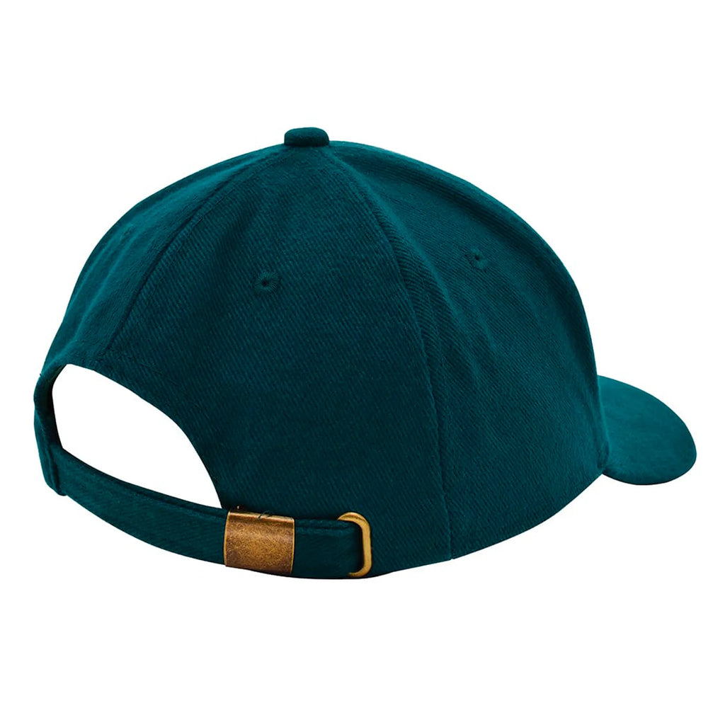 Heavy brushed cap van katoen met verstelbare sluiting groen achterkant 211926