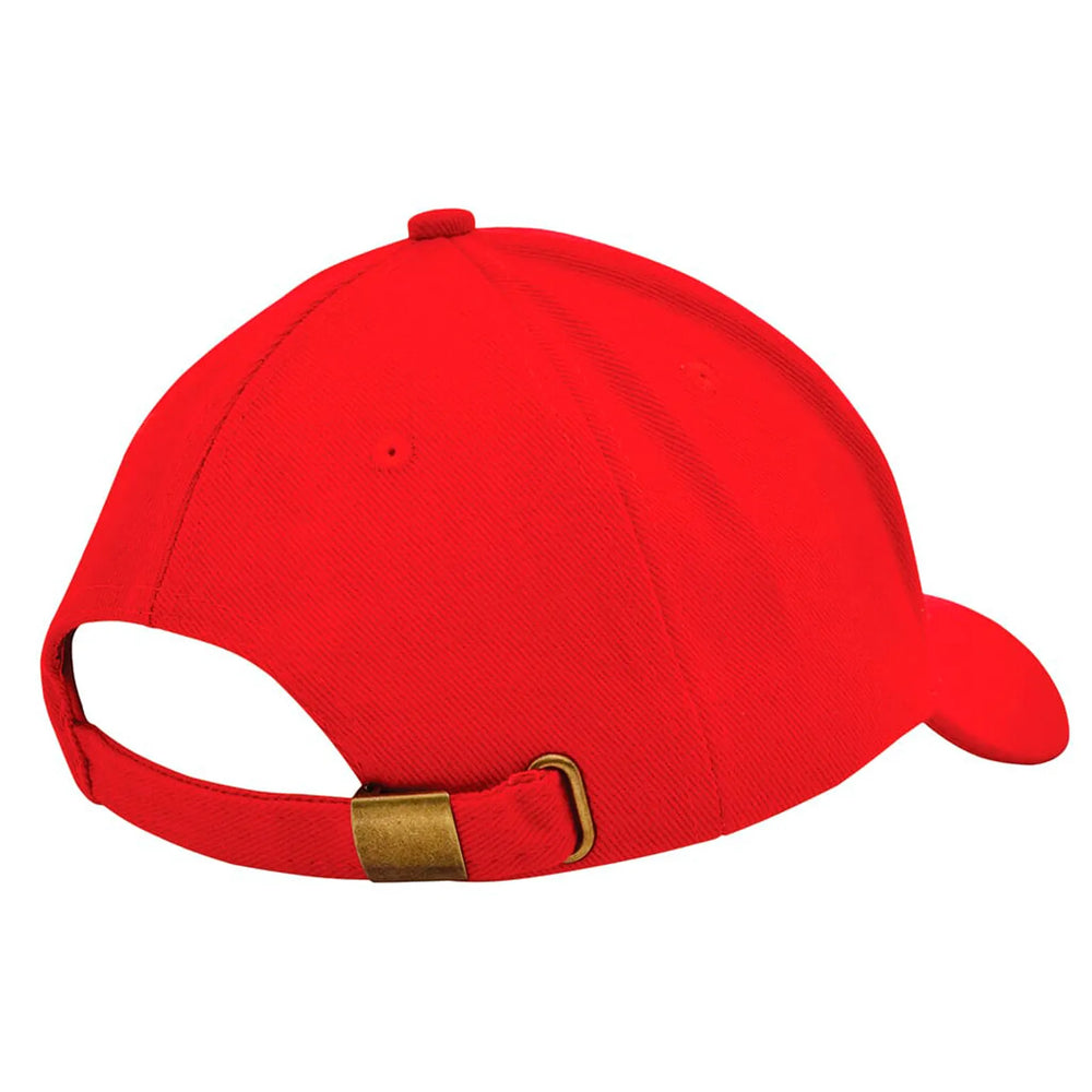 heavy brushed cap katoen verstelbaar rood  achterkant 1  211926