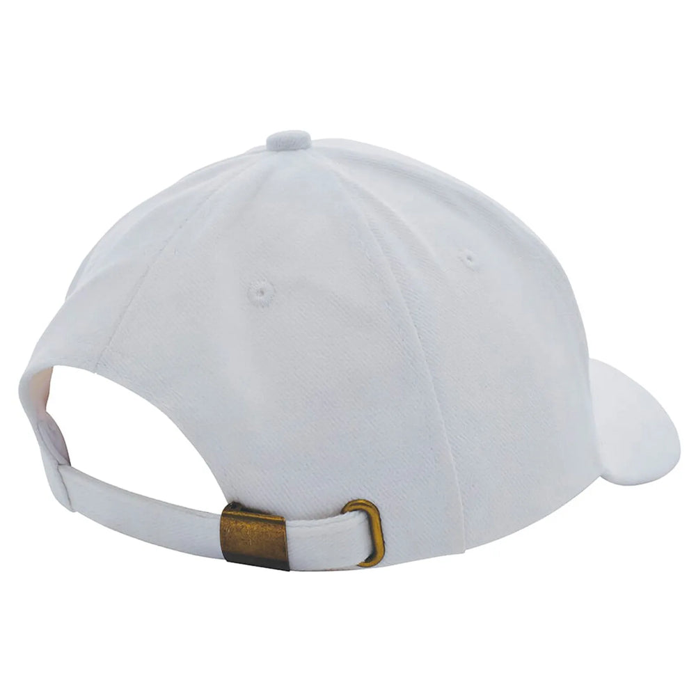 heavy brushed cap katoen verstelbaar wit achterkant 211926