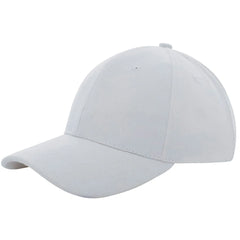 Heavy brushed cap van katoen met verstelbare sluiting - Wit