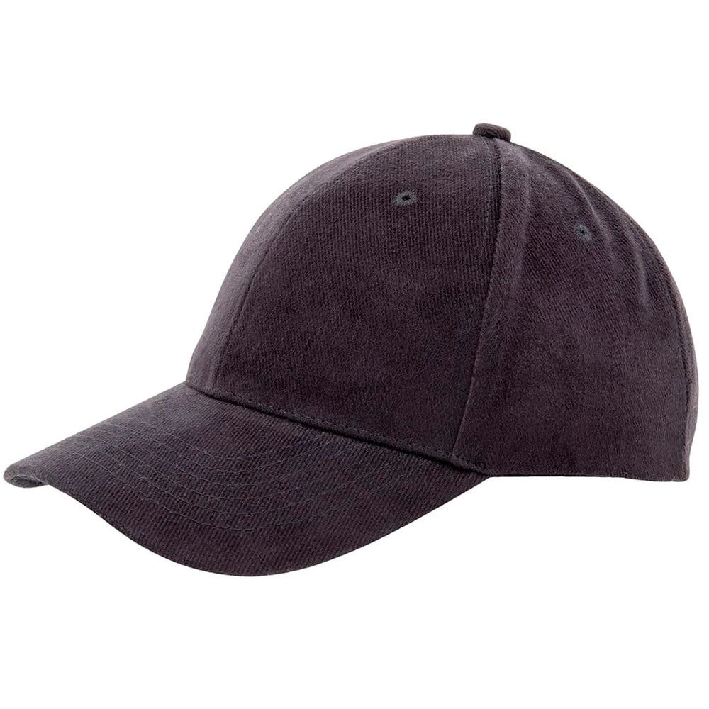 heavy brushed cap katoen verstelbaar zwart 211926
