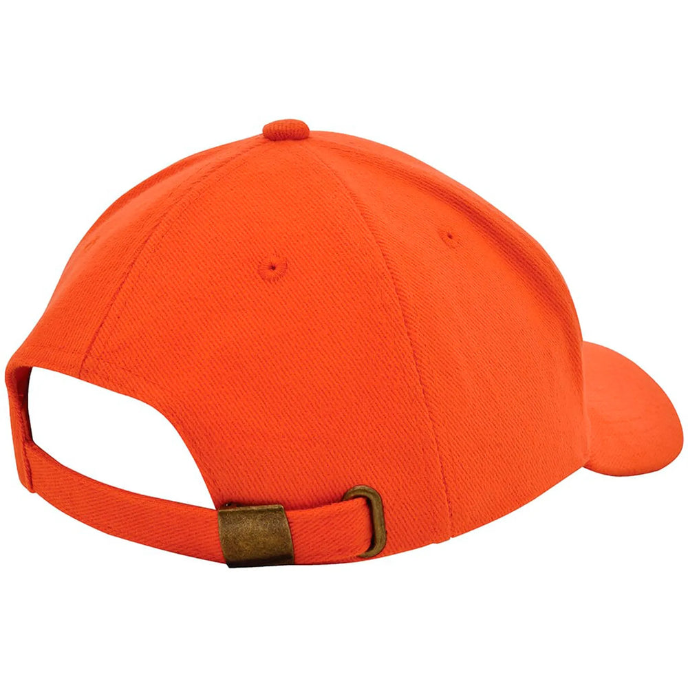 Heavy brushed cap van katoen met verstelbare sluiting achterzijde, Oranje - 211926