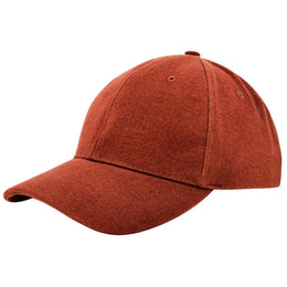 Heavy brushed cap van katoen met verstelbare sluiting voorzijde, Bruin - 211926