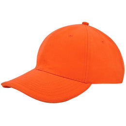 Heavy brushed cap van katoen met verstelbare sluiting voorzijde, Oranje - 211926