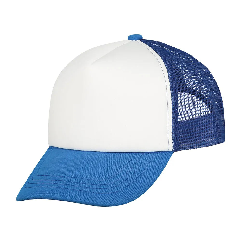 Kids original trucker cap met verstelbare sluiting, Blauw en wit - 212135