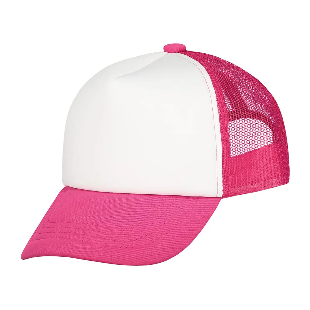 trucker cap verstelbaar kids roze wit 212135