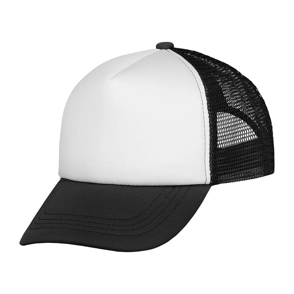trucker cap verstelbaar kids zwart wit 212135
