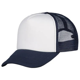 trucker cap deluxe plastic snapstrap navy wit  212136