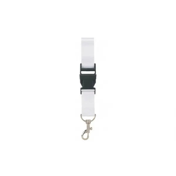 Keycord lanyard van gerecycled rPET, Wit - 212750