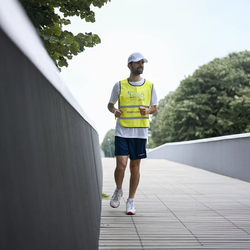  trainingsvest polyester verstelbaar geel sfeer foto 214750