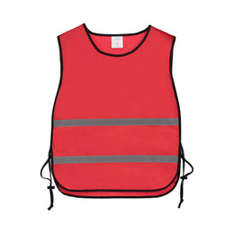 trainingsvest polyester verstelbaar rood voorkant 214750