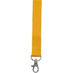Polyester Lanyard met Veiligheidssluiting en Musketonhaak – Geel