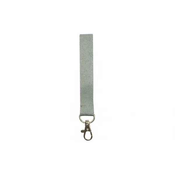 Polyester lanyard met veiligheidssluiting en musketonhaak, Grijs - 217055