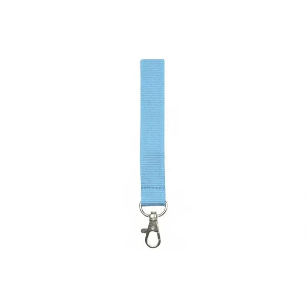 Polyester lanyard met veiligheidssluiting en musketonhaak, Lichtblauw - 217055
