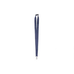 Polyester lanyard met veiligheidssluiting en musketonhaak, Marineblauw - 217055
