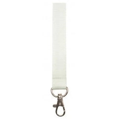 Polyester Lanyard met Veiligheidssluiting en Musketonhaak – Wit