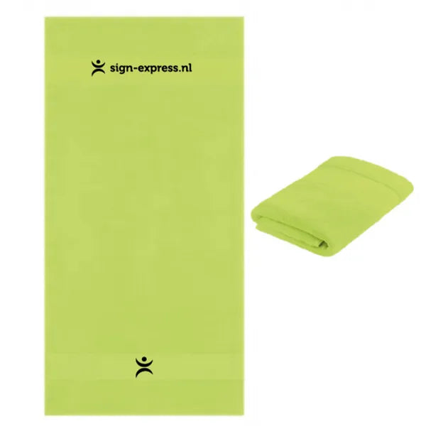 badhanddoek 100x50 450grm2 katoen licht groen sfeer foto 219120